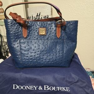 Dooney & Bourke Blue Ostrich Leather Women's Bag NWOT